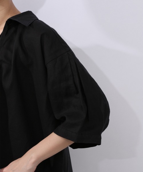 JEANASIS（ジーナシス）の「リネンフリンジチュニックSS/953215（シャツ/ブラウス・レディース・ブラック/ブラウン/アイボリー・FREE）」の12枚目の写真