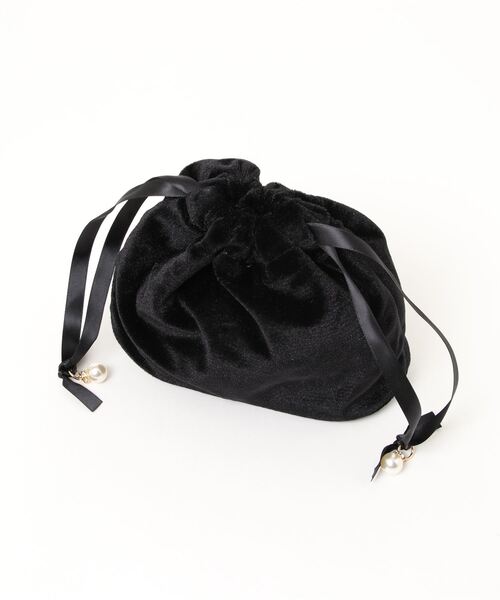 Jasmine Grandiflorum（ジャスミングランディフローラム）の「パール×ビジューキラキラハンドバッグ（ハンドバッグ・レディース・ブラック/ベージュ・FREE）」の6枚目の写真