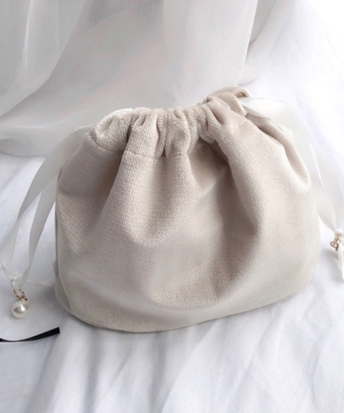 Jasmine Grandiflorum（ジャスミングランディフローラム）の「パール×ビジューキラキラハンドバッグ（ハンドバッグ・レディース・ブラック/ベージュ・FREE）」の21枚目の写真