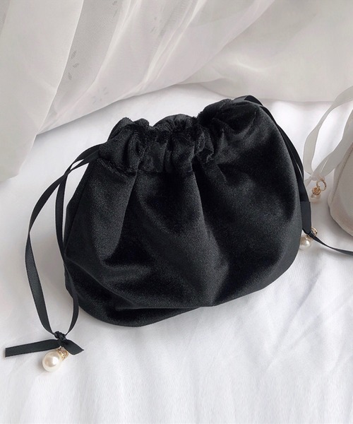 Jasmine Grandiflorum（ジャスミングランディフローラム）の「パール×ビジューキラキラハンドバッグ（ハンドバッグ・レディース・ブラック/ベージュ・FREE）」の22枚目の写真