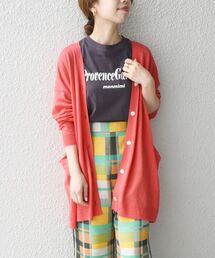 SHIPS any: リネン ミックス Vネック カーディガン〈抗菌防臭〉◇