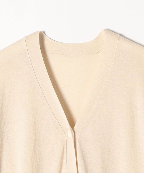 SHIPS any（シップス エニィ）の「SHIPS any: リネン ミックス Vネック カーディガン〈抗菌防臭〉◇（カーディガン/ボレロ・レディース・ナチュラル/ブラウン/ピンク/ネイビー・ONE SIZE）」の7枚目の写真