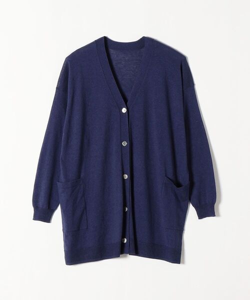 SHIPS any（シップス エニィ）の「SHIPS any: リネン ミックス Vネック カーディガン〈抗菌防臭〉◇（カーディガン/ボレロ・レディース・ナチュラル/ブラウン/ピンク/ネイビー・ONE SIZE）」の14枚目の写真