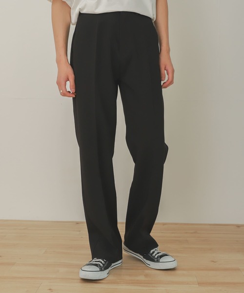 SENSE OF PLACE by URBAN RESEARCH（センスオブプレイスバイアーバンリサーチ）の「『WEB限定』セルフカットストレートパンツ（スラックス・メンズ・ブラック/ベージュ・MEDIUM/LARGE）」の3枚目の写真