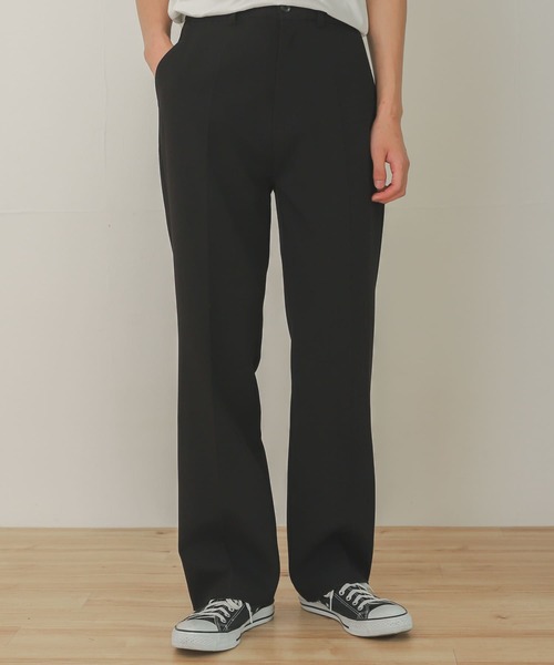 SENSE OF PLACE by URBAN RESEARCH（センスオブプレイスバイアーバンリサーチ）の「『WEB限定』セルフカットストレートパンツ（スラックス・メンズ・ブラック/ベージュ・MEDIUM/LARGE）」の5枚目の写真