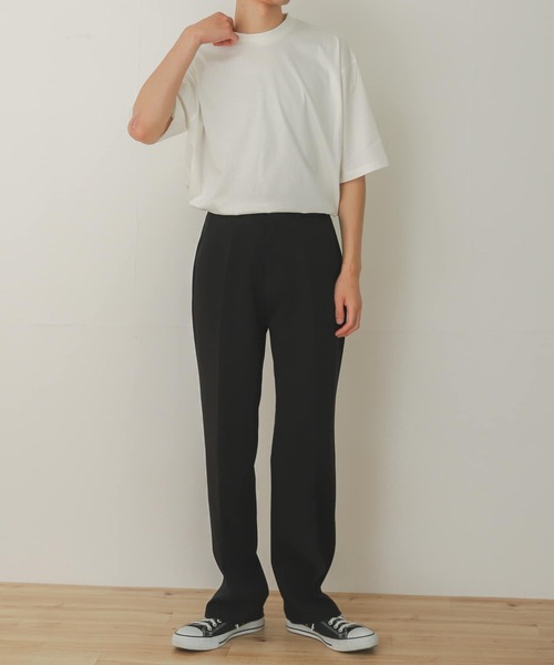 SENSE OF PLACE by URBAN RESEARCH（センスオブプレイスバイアーバンリサーチ）の「『WEB限定』セルフカットストレートパンツ（スラックス・メンズ・ブラック/ベージュ・MEDIUM/LARGE）」の7枚目の写真