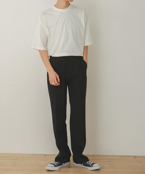 SENSE OF PLACE by URBAN RESEARCH（センスオブプレイスバイアーバンリサーチ）の「『WEB限定』セルフカットストレートパンツ（スラックス・メンズ・ブラック/ベージュ・MEDIUM/LARGE）」の8枚目の写真