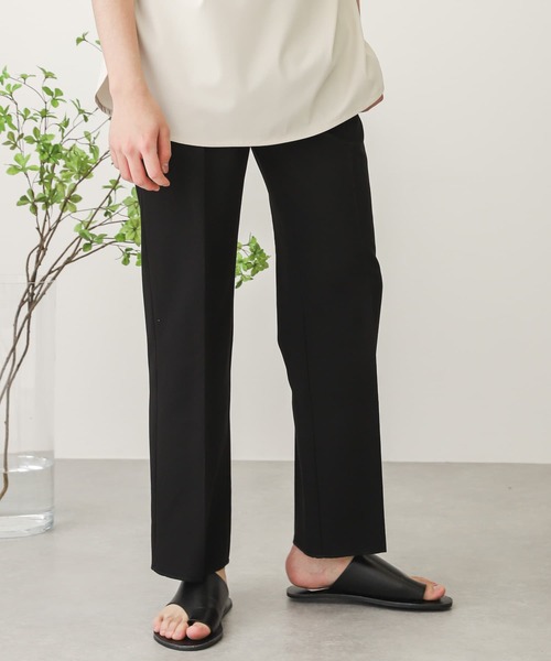 SENSE OF PLACE by URBAN RESEARCH（センスオブプレイスバイアーバンリサーチ）の「『WEB限定』セルフカットストレートパンツ（スラックス・メンズ・ブラック/ベージュ・MEDIUM/LARGE）」の9枚目の写真