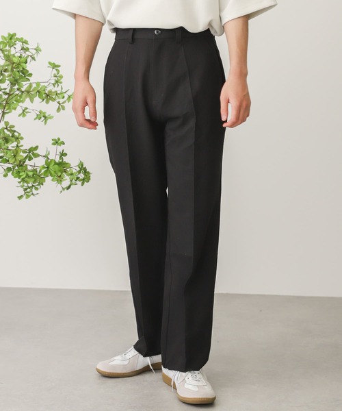 SENSE OF PLACE by URBAN RESEARCH（センスオブプレイスバイアーバンリサーチ）の「『WEB限定』セルフカットストレートパンツ（スラックス・メンズ・ブラック/ベージュ・MEDIUM/LARGE）」の11枚目の写真