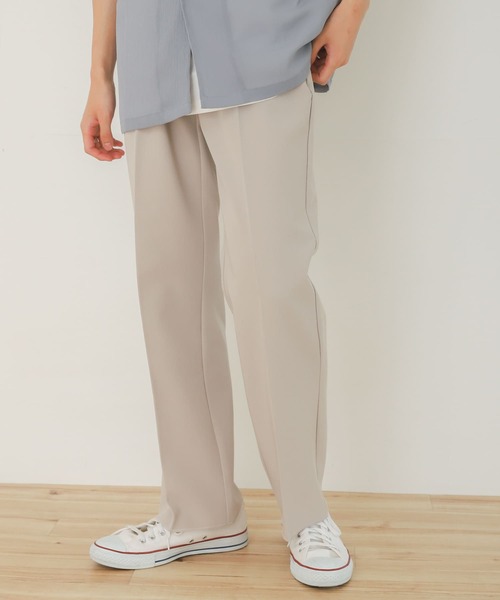 SENSE OF PLACE by URBAN RESEARCH（センスオブプレイスバイアーバンリサーチ）の「『WEB限定』セルフカットストレートパンツ（スラックス・メンズ・ブラック/ベージュ・MEDIUM/LARGE）」の16枚目の写真
