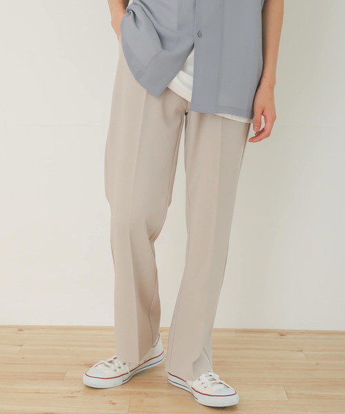 SENSE OF PLACE by URBAN RESEARCH（センスオブプレイスバイアーバンリサーチ）の「『WEB限定』セルフカットストレートパンツ（スラックス・メンズ・ブラック/ベージュ・MEDIUM/LARGE）」の18枚目の写真
