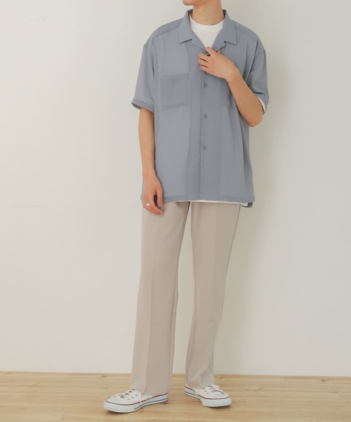 SENSE OF PLACE by URBAN RESEARCH（センスオブプレイスバイアーバンリサーチ）の「『WEB限定』セルフカットストレートパンツ（スラックス・メンズ・ブラック/ベージュ・MEDIUM/LARGE）」の21枚目の写真