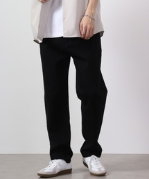 ワイドシルエット ストレッチツイルパンツ