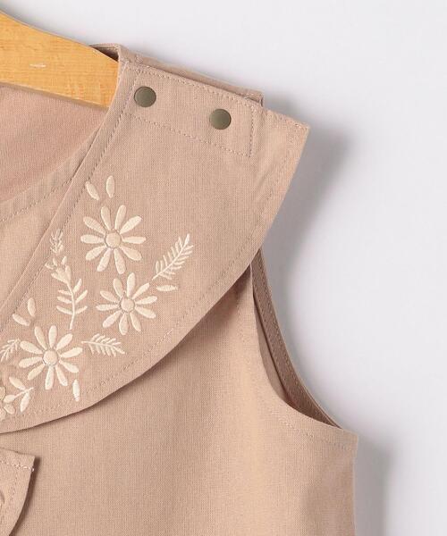 green label relaxing（グリーンレーベルリラクシング）の「【キッズ】TJ GLR 刺繍サロペット（つなぎ/オールインワン・キッズ・モカ/オリーブ・115cm/105cm/125cm/135cm）」の5枚目の写真