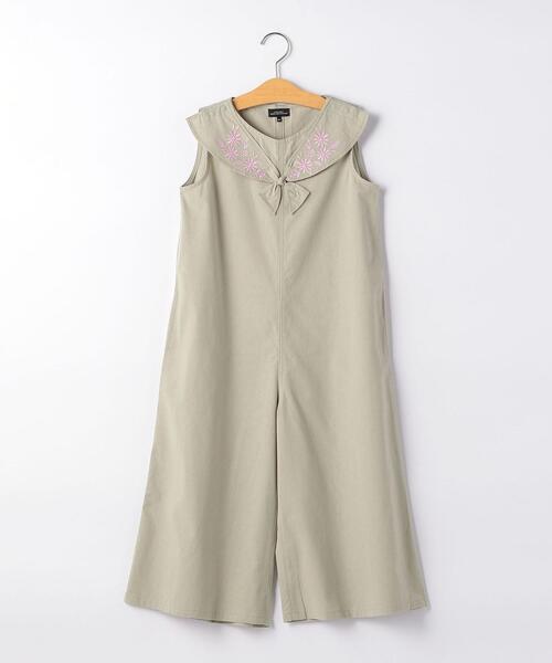green label relaxing（グリーンレーベルリラクシング）の「【キッズ】TJ GLR 刺繍サロペット（つなぎ/オールインワン・キッズ・モカ/オリーブ・115cm/105cm/125cm/135cm）」の12枚目の写真