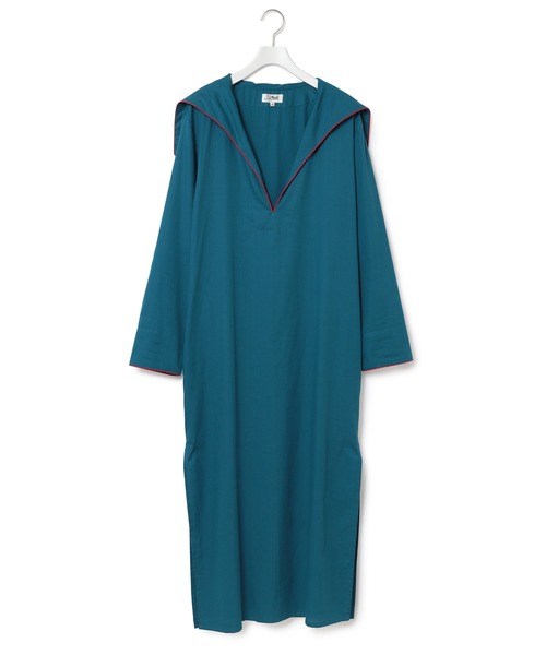 ADAM ET ROPE'（アダムエロペ）の「【P.Le Moult】Sailor Long Shirt（ワンピース・レディース・ダークグリーン/ネイビー・2）」の7枚目の写真