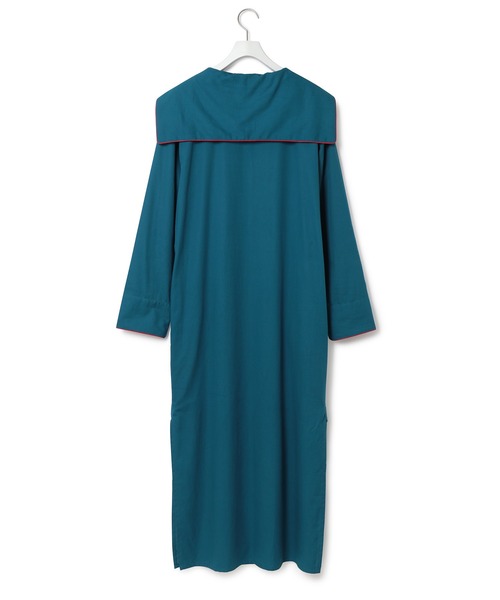 ADAM ET ROPE'（アダムエロペ）の「【P.Le Moult】Sailor Long Shirt（ワンピース・レディース・ダークグリーン/ネイビー・2）」の8枚目の写真
