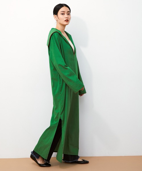 ADAM ET ROPE'（アダムエロペ）の「【P.Le Moult】Sailor Long Shirt（ワンピース・レディース・ダークグリーン/ネイビー・2）」の21枚目の写真