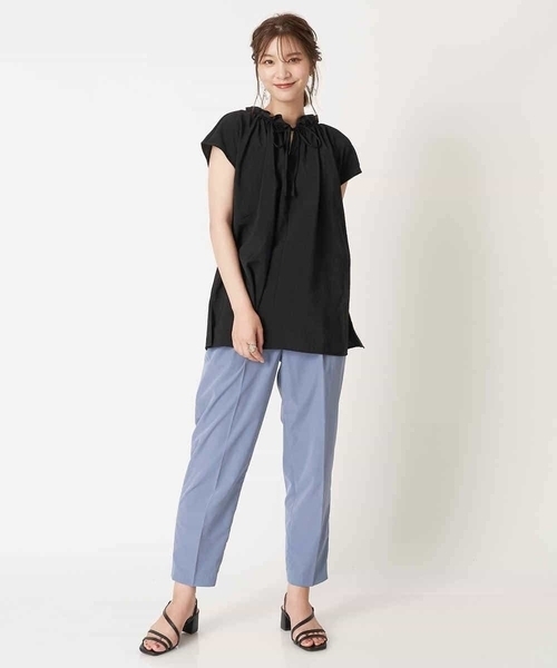 a.v.v（アーヴェヴェ）の「2WAYフリルスタンドカラーブラウス（シャツ/ブラウス・レディース・ホワイト/ブラック・36/40/38/42/34）」の5枚目の写真