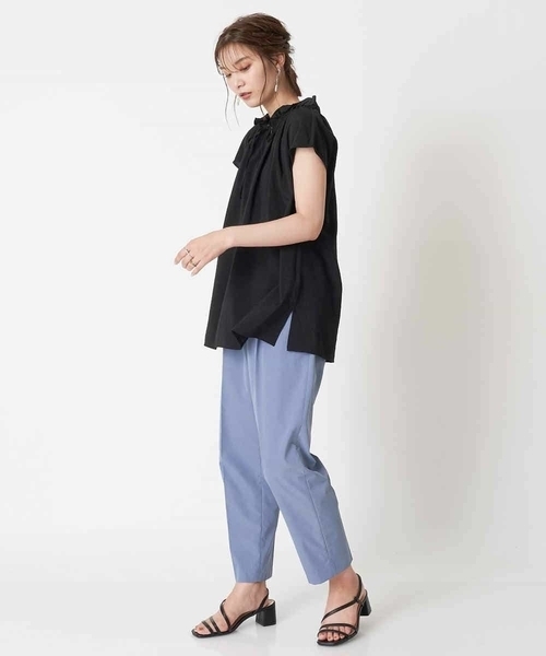 a.v.v（アーヴェヴェ）の「2WAYフリルスタンドカラーブラウス（シャツ/ブラウス・レディース・ホワイト/ブラック・36/40/38/42/34）」の6枚目の写真