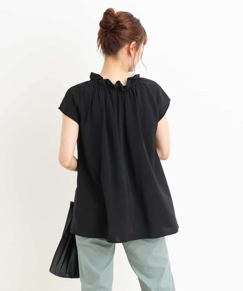 a.v.v（アーヴェヴェ）の「2WAYフリルスタンドカラーブラウス（シャツ/ブラウス・レディース・ホワイト/ブラック・36/40/38/42/34）」の10枚目の写真
