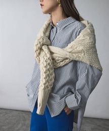 bohmal | ストライプオーバーサイズシャツ(シャツ/ブラウス)