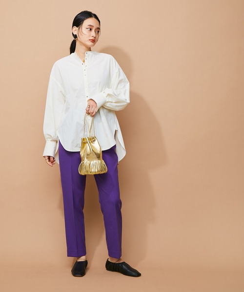 ADAM ET ROPE'（アダムエロペ）の「レザーシャーリングフラット（バレエシューズ・レディース・ホワイト/ブラック・23.5cm/24.0cm/24.5cm/23.0cm）」の9枚目の写真