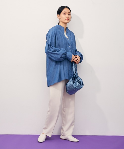 ADAM ET ROPE'（アダムエロペ）の「レザーシャーリングフラット（バレエシューズ・レディース・ホワイト/ブラック・23.5cm/24.0cm/24.5cm/23.0cm）」の13枚目の写真