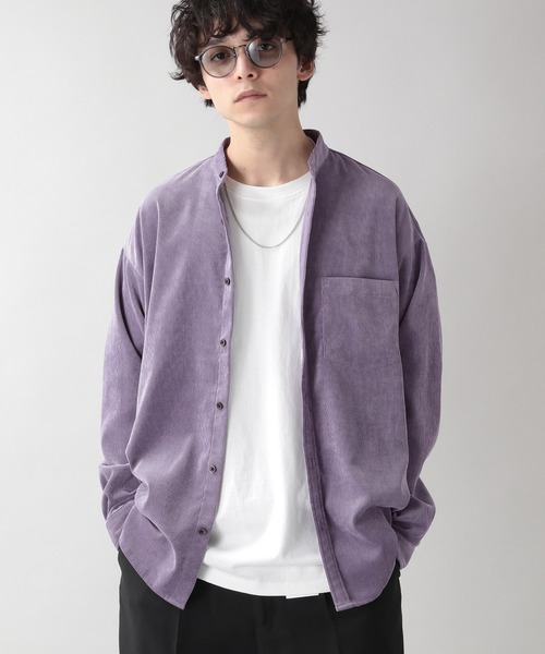 RAGEBLUE（レイジブルー）の「コーデュロイ/バンドカラーシャツ/959756