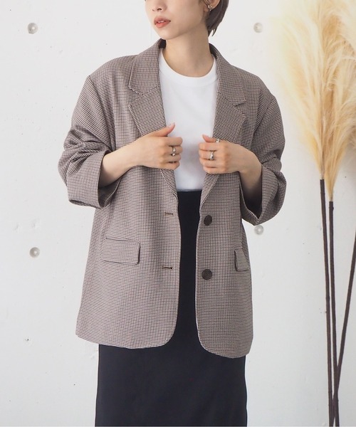 tiptop（ティップトップ）の「【2サイズ展開】 テーラードジャケット【web限定Sサイズ・セットアップ対応】（テーラードジャケット・レディース・ブラック/ブルー/グリーン/アイボリー/A・S/M）」の16枚目の写真