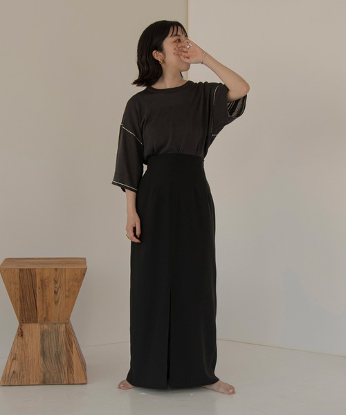 lawgy（ラウジー）の「slit simple tight skirt（スカート・レディース・ブラック・FREE）」の8枚目の写真