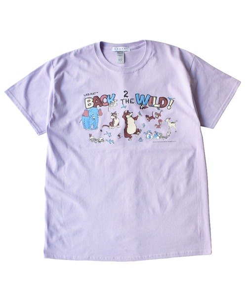 LABRAT(ラブラット)の「Nick Atkins×LABRAT "BACK 2 THE WILD" Tee(Tシャツ/カットソー・メンズ・ホワイト/ブラック/パープル・MEDIUM/LARGE/X-LARGE)」の1枚目の写真