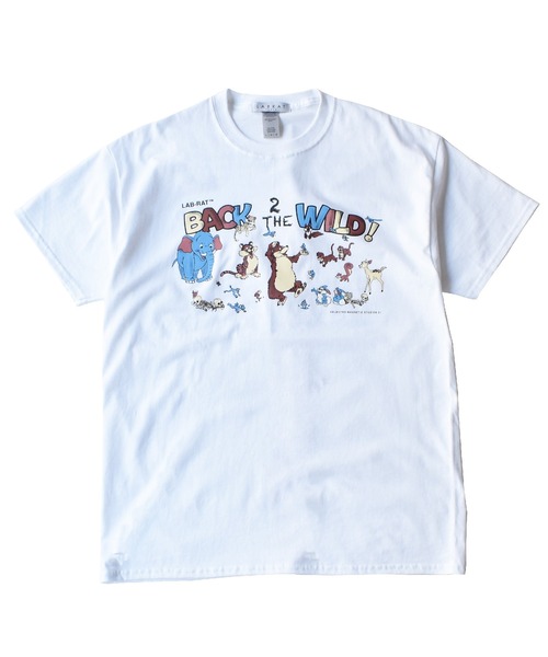 LABRAT(ラブラット)の「Nick Atkins×LABRAT "BACK 2 THE WILD" Tee(Tシャツ/カットソー・メンズ・ホワイト/ブラック/パープル・MEDIUM/LARGE/X-LARGE)」の2枚目の写真