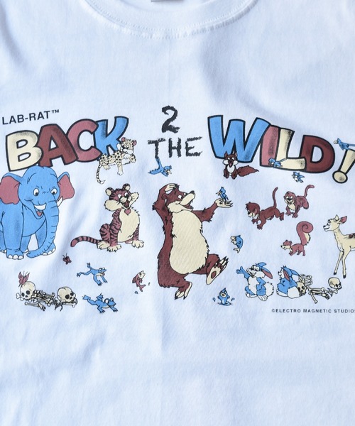 LABRAT(ラブラット)の「Nick Atkins×LABRAT "BACK 2 THE WILD" Tee(Tシャツ/カットソー・メンズ・ホワイト/ブラック/パープル・MEDIUM/LARGE/X-LARGE)」の4枚目の写真