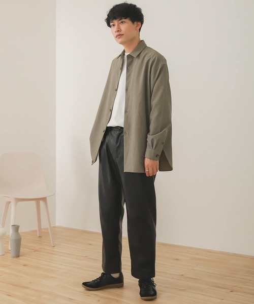 SENSE OF PLACE by URBAN RESEARCH（センスオブプレイスバイアーバンリサーチ）の「【セットアップ対応】チェックルーズシャツ（シャツ/ブラウス・メンズ・ベージュ/ベージュ系その他・LARGE/MEDIUM）」の17枚目の写真