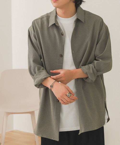 SENSE OF PLACE by URBAN RESEARCH（センスオブプレイスバイアーバンリサーチ）の「【セットアップ対応】チェックルーズシャツ（シャツ/ブラウス・メンズ・ベージュ/ベージュ系その他・LARGE/MEDIUM）」の19枚目の写真