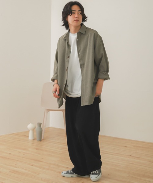 SENSE OF PLACE by URBAN RESEARCH（センスオブプレイスバイアーバンリサーチ）の「【セットアップ対応】チェックルーズシャツ（シャツ/ブラウス・メンズ・ベージュ/ベージュ系その他・LARGE/MEDIUM）」の22枚目の写真