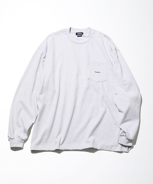 NAUTICA（ノーティカ）の「NAUTICA/ノーティカ “TOO HEAVY” Pocket L/S Tee/トゥーヘヴィーポケットロングスリーブTシャツ（Tシャツ/カットソー・メンズ・ホワイト/ライトグレー/ブラック/ベージュ/ネイビー/グリーン/ワインレッド・MEDIUM/LARGE/X-LARGE/XX-LARGE）」の4枚目の写真