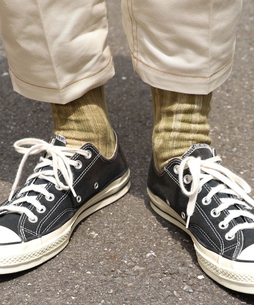 CAL O LINE（キャルオーライン）の「CAL O LINE/キャルオーライン TIE DYE LONG SOCKS タイダイ ソックス ロングソックス 靴下（ソックス/靴下・メンズ・パープル/ホワイト/ブラック/レッド/ブルー/イエロー/オリーブドラブ/オレンジ/ベージュ系・ONE SIZE）」の4枚目の写真