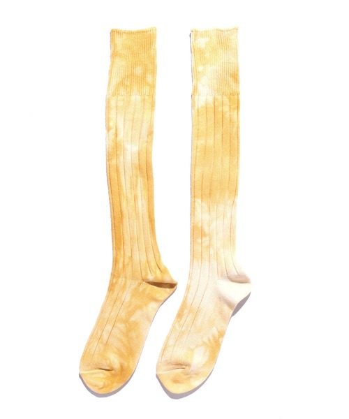 CAL O LINE（キャルオーライン）の「CAL O LINE/キャルオーライン TIE DYE LONG SOCKS タイダイ ソックス ロングソックス 靴下（ソックス/靴下・メンズ・パープル/ホワイト/ブラック/レッド/ブルー/イエロー/オリーブドラブ/オレンジ/ベージュ系・ONE SIZE）」の7枚目の写真