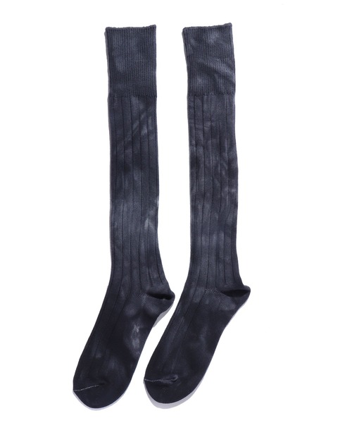 CAL O LINE（キャルオーライン）の「CAL O LINE/キャルオーライン TIE DYE LONG SOCKS タイダイ ソックス ロングソックス 靴下（ソックス/靴下・メンズ・パープル/ホワイト/ブラック/レッド/ブルー/イエロー/オリーブドラブ/オレンジ/ベージュ系・ONE SIZE）」の2枚目の写真
