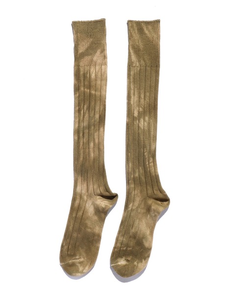 CAL O LINE（キャルオーライン）の「CAL O LINE/キャルオーライン TIE DYE LONG SOCKS タイダイ ソックス ロングソックス 靴下（ソックス/靴下・メンズ・パープル/ホワイト/ブラック/レッド/ブルー/イエロー/オリーブドラブ/オレンジ/ベージュ系・ONE SIZE）」の20枚目の写真