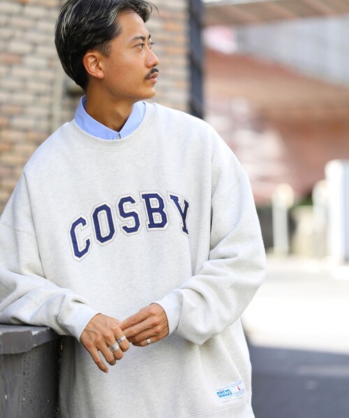 FREAK'S STORE(フリークスストア)の「WEB限定 GERRY COSBY×FREAK'S STORE/ジェリーコスビー 別注 ビッグシルエット カレッジロゴ クルーネックスウェット/刺繍(スウェット・メンズ・ブラック/杢グレー/ネイビー/ダークグリーン・SMALL/X-LARGE/MEDIUM/LARGE)」の19枚目の写真