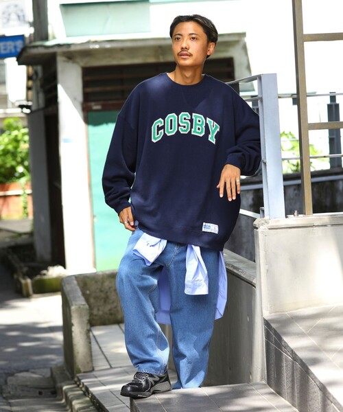 FREAK'S STORE(フリークスストア)の「WEB限定 GERRY COSBY×FREAK'S STORE/ジェリーコスビー 別注 ビッグシルエット カレッジロゴ クルーネックスウェット/刺繍(スウェット・メンズ・ブラック/杢グレー/ネイビー/ダークグリーン・SMALL/X-LARGE/MEDIUM/LARGE)」の20枚目の写真