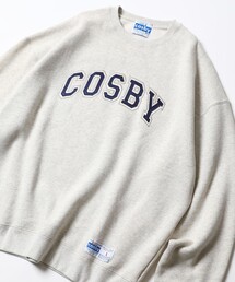 FREAK'S STORE | WEB限定 GERRY COSBY×FREAK'S STORE/ジェリーコスビー 別注 ビッグシルエット カレッジロゴ クルーネックスウェット/刺繍(スウェット)
