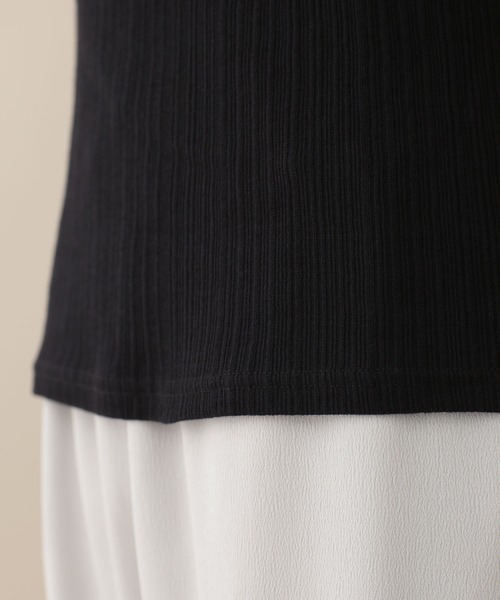 NANO universe（ナノユニバース）の「WEB限定/ランダムリブボートネックトップス 長袖（Tシャツ/カットソー・レディース・ホワイト/グリーン/オレンジ/ブラック/グレー系その他4・FREE）」の14枚目の写真