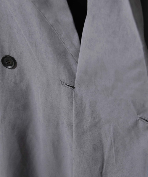 ZIP FIVE（ジップファイブ）の「【ZIP FIVE】オーバーサイズ　フェイクスウェードセミダブルオーバーコート（ステンカラーコート・メンズ・ブラック/ダークブラウン/ブルーグレー/グレイッシュベージュ・MEDIUM/LARGE）」の8枚目の写真