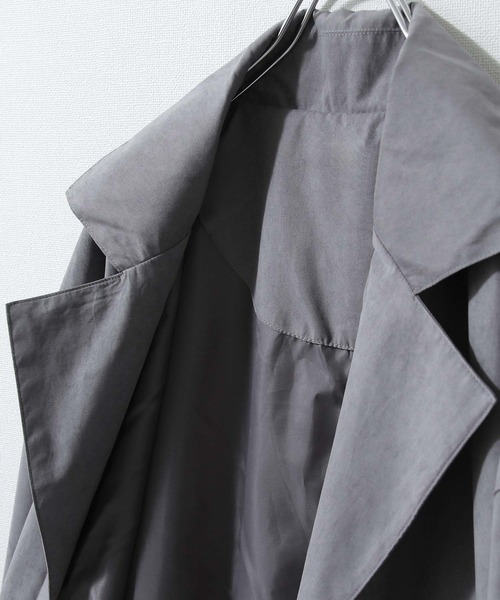 ZIP FIVE（ジップファイブ）の「【ZIP FIVE】オーバーサイズ　フェイクスウェードセミダブルオーバーコート（ステンカラーコート・メンズ・ブラック/ダークブラウン/ブルーグレー/グレイッシュベージュ・MEDIUM/LARGE）」の13枚目の写真