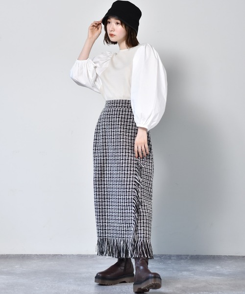 RETRO GIRL（レトロガール）の「ラップツイードスカート（スカート・レディース・ブラウン系その他/ブラック系その他・FREE）」の7枚目の写真