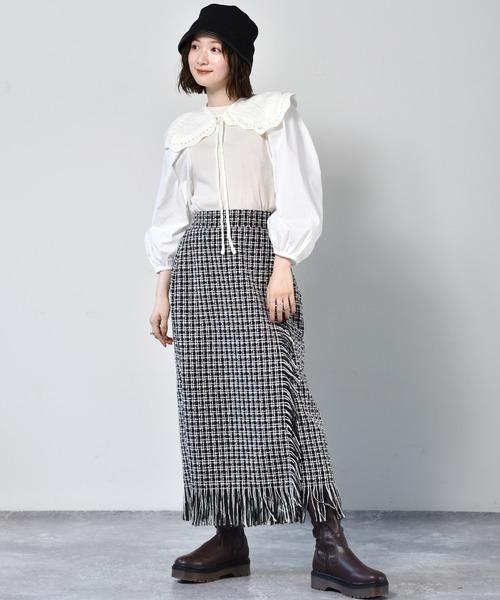 RETRO GIRL（レトロガール）の「ラップツイードスカート（スカート・レディース・ブラウン系その他/ブラック系その他・FREE）」の9枚目の写真